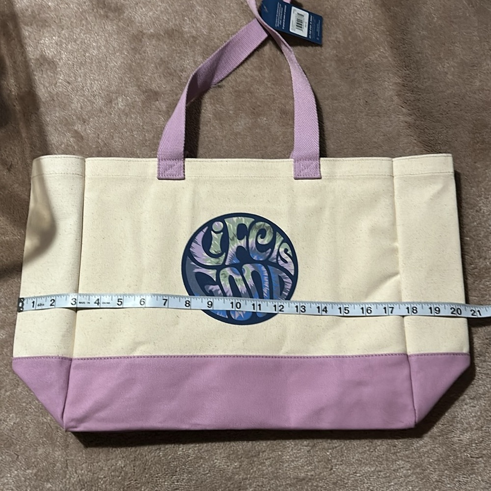 LIFE IS GOOD LARGE TOTE BAG NWT - Picture 11 of 14